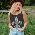 Fleur De Lis Mardi Gras Carnival Symbol New Orlean Tie Dye  Unisex Tank Top