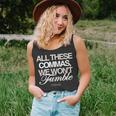 All These Commas I Won’T Fumble Unisex Tank Top