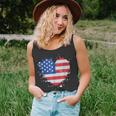 America Love Flag Usa Heart 4Th Of July American Proud Girl Unisex Tank Top