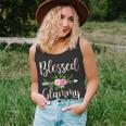 Blessed Glammy Floral For Women Mothers Day Grandma Unisex Tank Top