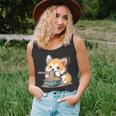 Chubby Corgi Dog Anime Eating Ramen Cute Unisex Tank Top