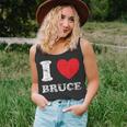 Distressed Grunge Worn Out Style I Love Bruce Unisex Tank Top