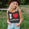 Distressed Grunge Worn Out Style I Love Caitlin Unisex Tank Top