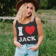 Distressed Grunge Worn Out Style I Love Jack Unisex Tank Top