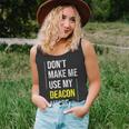 Dont Make Me Use My Deacon Voice Church Minister Catholic Tank Top