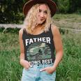 Father Mows Best Funny Riding Mower Retro Mowing Dad Gift Unisex Tank Top