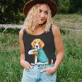 Fathers Day Gift Funny Dog Dad Beagle I Love Dad Tattoo Unisex Tank Top
