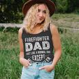 Firefighter Dad Funny Firemen Dads Fathers Day Vintage Men Unisex Tank Top