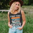 First Time Dad Est 2021 Gift New Dad Retro Vintage Colors Unisex Tank Top
