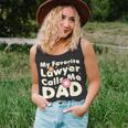 Groovy My Favorite Lawyer Calls Me Dad Cute Father Day Unisex Tank Top