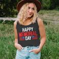 Happy Memorial Day Usa Flag American Patriotic Armed Forces Unisex Tank Top