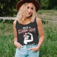 Housekeeping Retro Woman Need A Cleaning Lady Ask Me Unisex Tank Top
