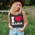 I Love Mama Schwarz Unisex TankTop, Herzmotiv zum Muttertag