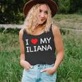 I Love My Iliana First Name Red Heart Unisex Tank Top