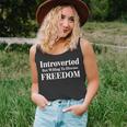 Introverted But Willing To Discuss Freedom Libertarian Usa Unisex Tank Top