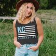 Kc Usa Flag Kansas City Blue & Light Blue Kc Usa Kansas City Tank Top