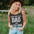 Mens Dad And Step Dad Funny Fathers Day Gift Idea Unisex Tank Top