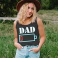 Mens Dad Battery Low Funny Tired Parenting Fathers Day Unisex Tank Top