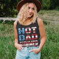 Mens Hot Dad Summer Funny Father Patriotic Usa Flag July 4Th Unisex Tank Top