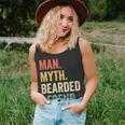 Mens Man Myth Bearded Legend Funny Dad Beard Fathers Day Vintage Unisex Tank Top