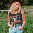 Mens My Favorite People Call Me Papa Vintage Funny Dad Father V2 Men Women Tank Top Graphic Print Unisex