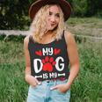 My Dog Is My Valentine Paw Heart Puppy Pet Owner Gifts Unisex Tank Top