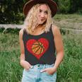 Sports Basketball Ball Red Love Shaped Heart Valentines Day Tank Top