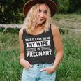 Take It Easy On Me My Wife Is Pregnant Funny Vintage Father Unisex Tank Top