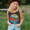 Vintage Douglas-Hemd mit Sonnenuntergang & Groovy Batikmuster Unisex TankTop