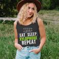 Vintage Eat Sleep Xylophone Repeat Funny Music Orchestra Unisex Tank Top