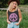 Vintage Pink Peace Sign 60S 70S Hippie Retro Peace Symbol Unisex Tank Top