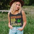 Vintage Retro Husband Dad Pot Smoking Weed Legend Gift Unisex Tank Top