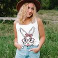 Bunny Face With Pink Sunglasses Bandana Happy Easter Day Unisex Tank Top