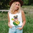 Funny Hawaiian Pug Dog & Pineapple Ukulele Summer Vacation Unisex Tank Top