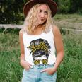Mother Sunflowers Mom Life Messy Bun Hair Sunglasses Mothers Day Mom Unisex Tank Top