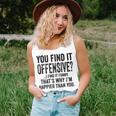 You Find It Offensive I Find It Funny Humorous Vintage Unisex Tank Top