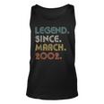 21 Years Old Legend Since March 2002 21St Birthday Gifts Unisex Tank Top