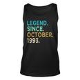 30 Years Old Gifts Legend Since October 1993 30Th Birthday Unisex Tank Top