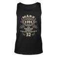 32 Geburtstag Geschenk Mann Mythos Legende März 1991 Tank Top