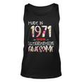 52Th Birthday Gifts For Women Floral Made In 1971 Birthday Unisex Tank Top