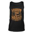 55 Year Old Gifts Legends Born In 1968 Vintage 55Th Birthday Unisex Tank Top
