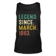 60 Years Old Gifts Legend Since March 1963 60Th Birthday V2 Unisex Tank Top