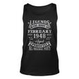 75 Years Old Gifts Legends Born In February 1948 75Th Bday V2 Unisex Tank Top