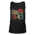 80. Geburtstag Vintage 1943 Unisex TankTop für Frauen und Männer