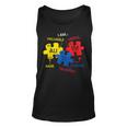 Autism Awareness Puzzle Periodic Table Elements Mom Dad Unisex Tank Top