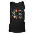 Autism Awareness Support Autism Kids For Mom Dad Sunflower Unisex Tank Top