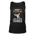 Dont Follow Me I Do Stupid Things Parachuting Skydiving Unisex Tank Top