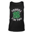Drinking For Two St Patricks Day Pregnancy Announcement Unisex Tank Top