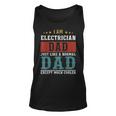Electrician Dad Fathers Day Funny Daddy Gift Unisex Tank Top
