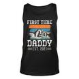 First Time Dad Est 2021 Gift New Dad Retro Vintage Colors Unisex Tank Top